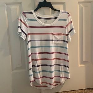 White with multicolored stripes, small shirt from Market & Bruce